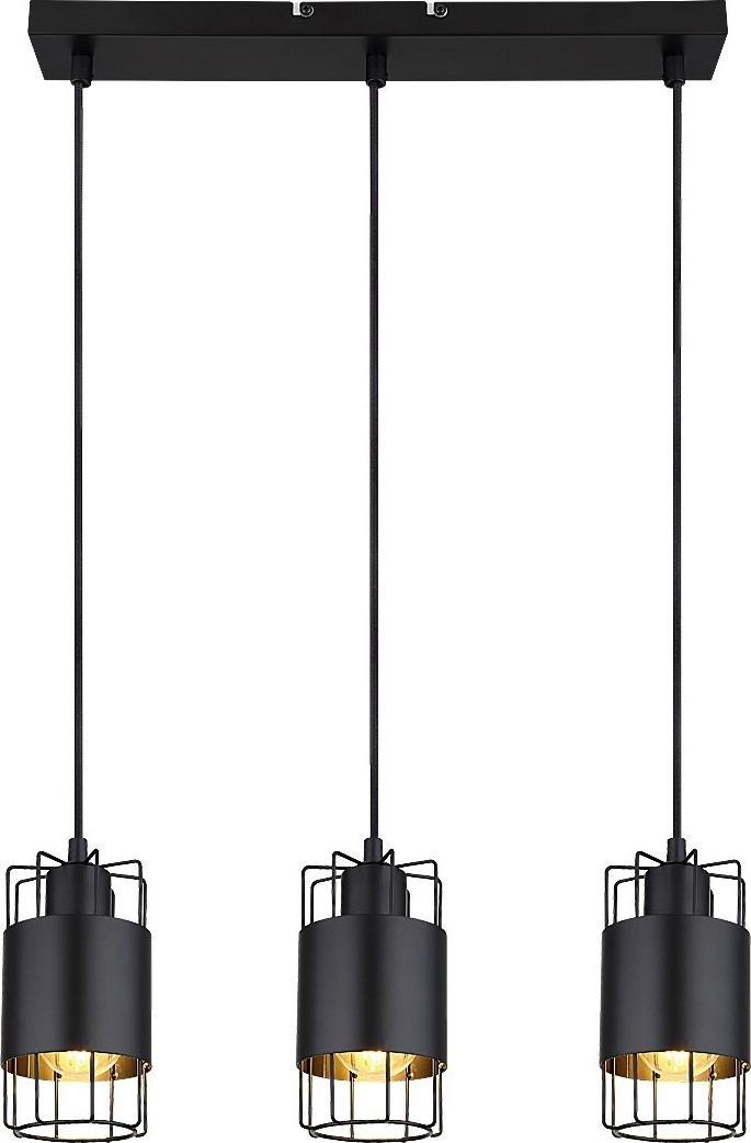 Lampa wisząca Rabalux Wisząca lampa industrialna Dimitri na listwie do jadalni czarna