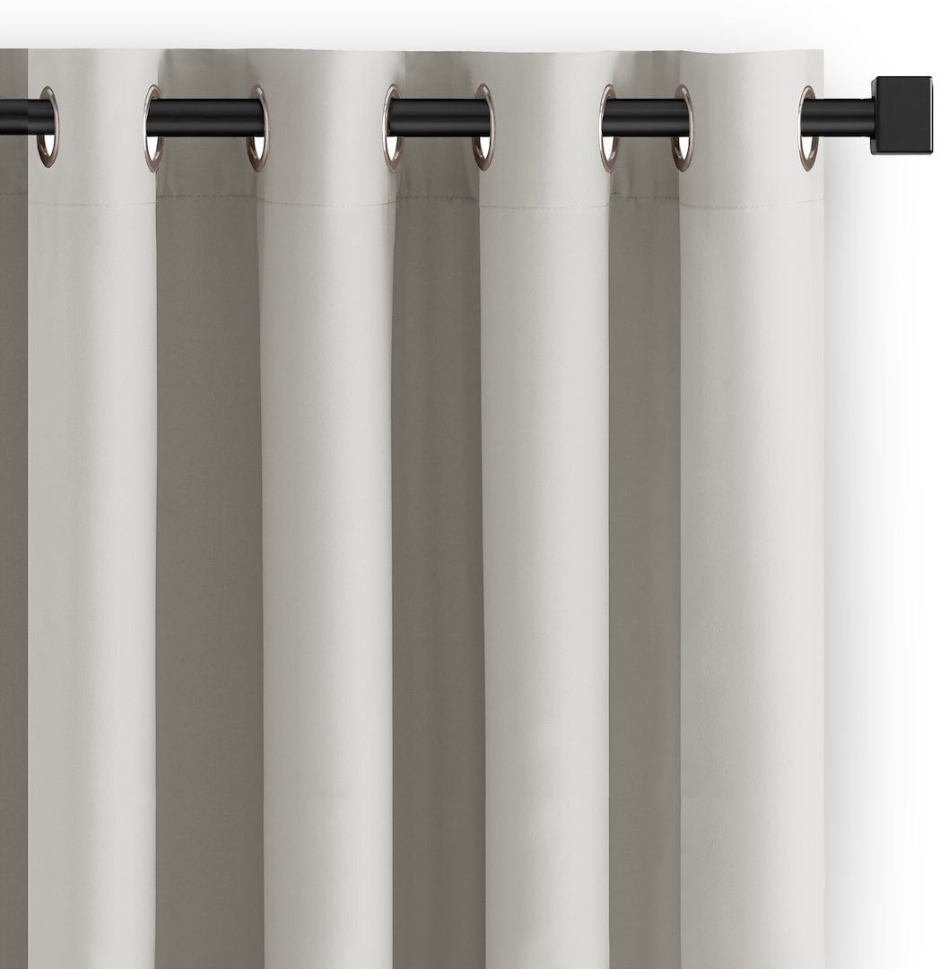 Zasłona do salonu CARLI na przelotkach gładka 140x270 szara Restilo