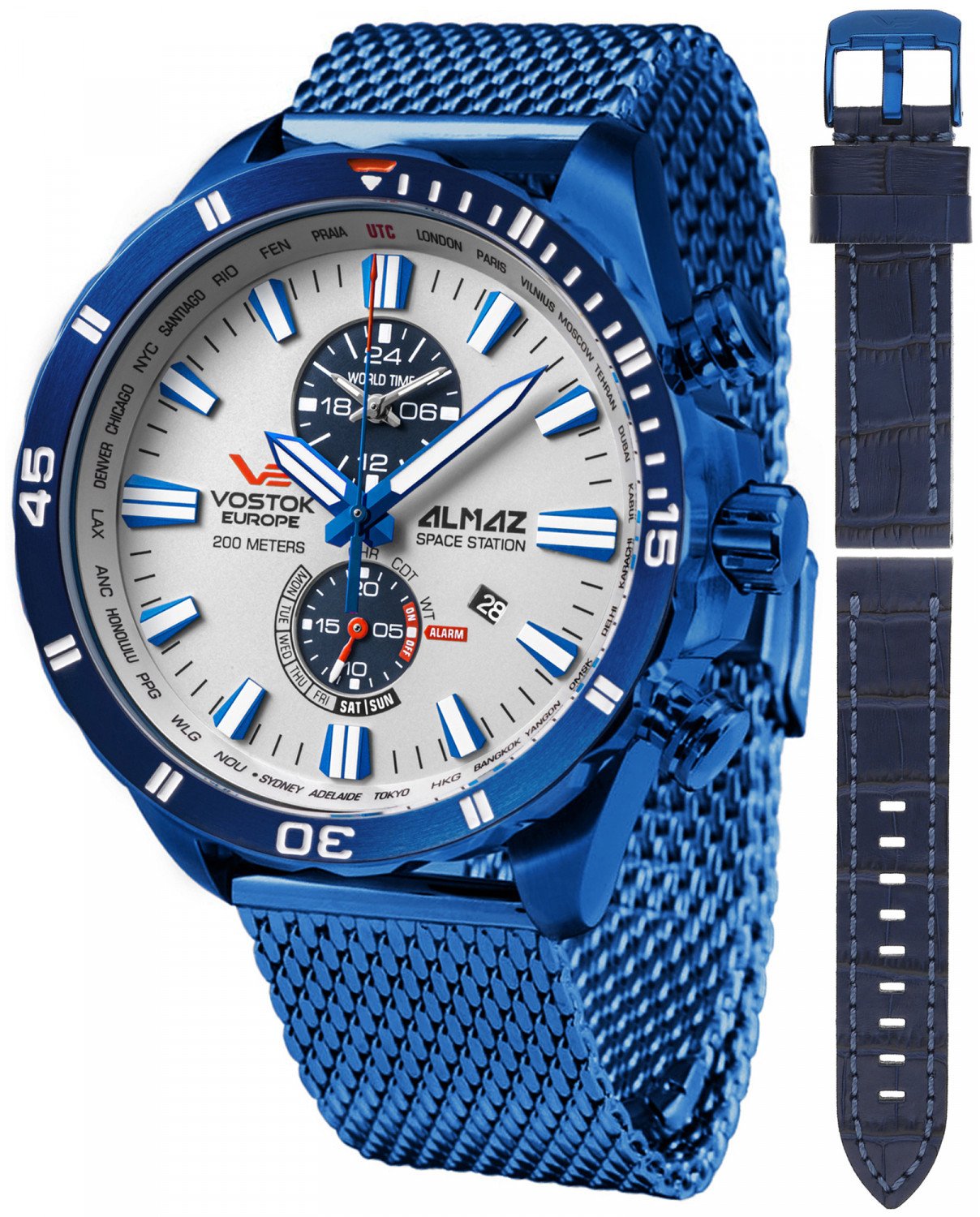 Zegarek męski Vostok Europe YM8J-320D657B niebieski