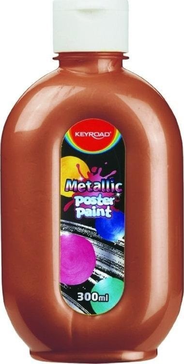 PBS Connect Farba plakatowa KEYROAD, metaliczna, 300ml, butelka, żółta