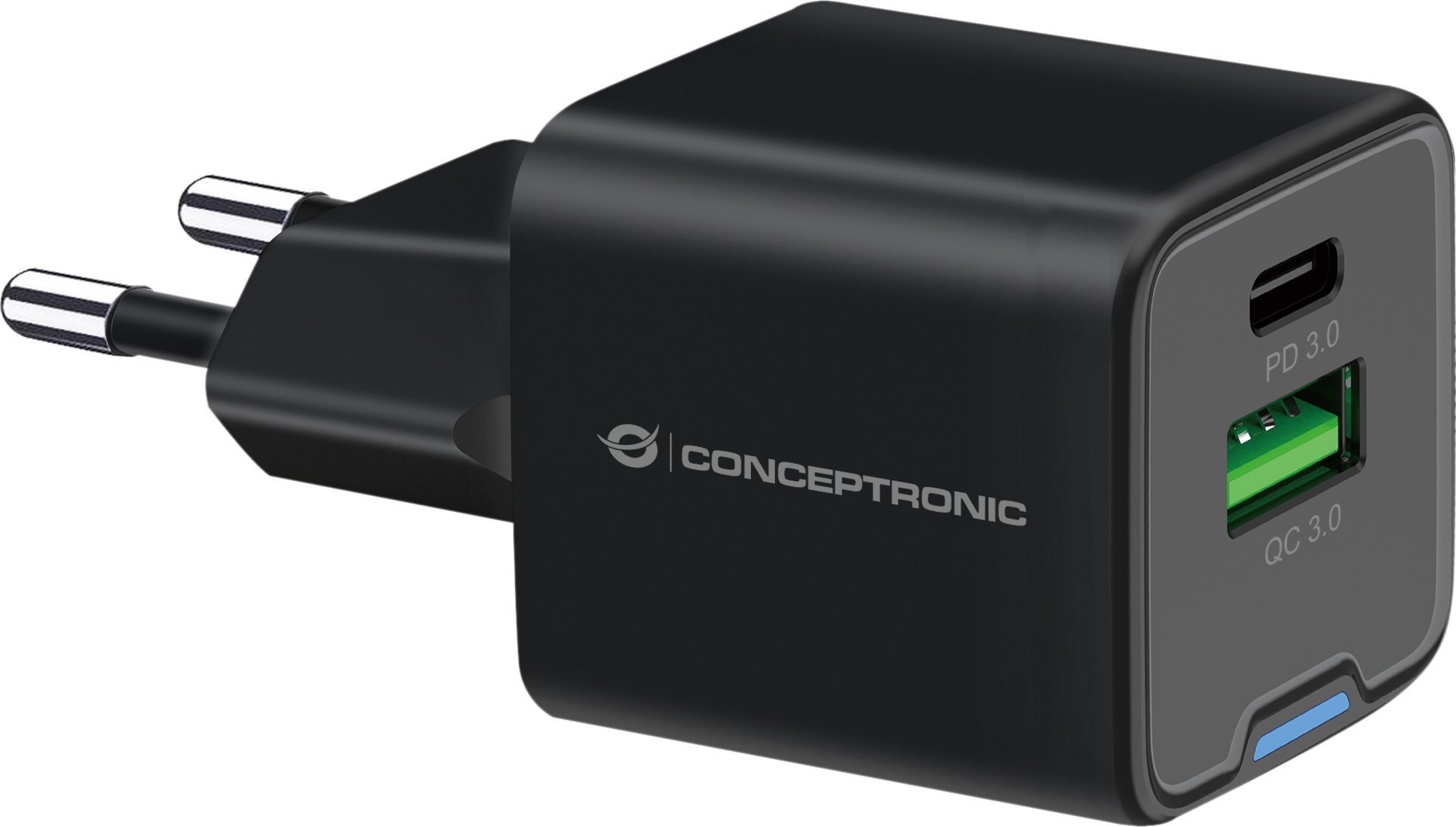 Ładowarka Conceptronic CONCEPTRONIC Ladegerät 2Port 20W,1xUSB-C,1xUSB-A 1.5m sw