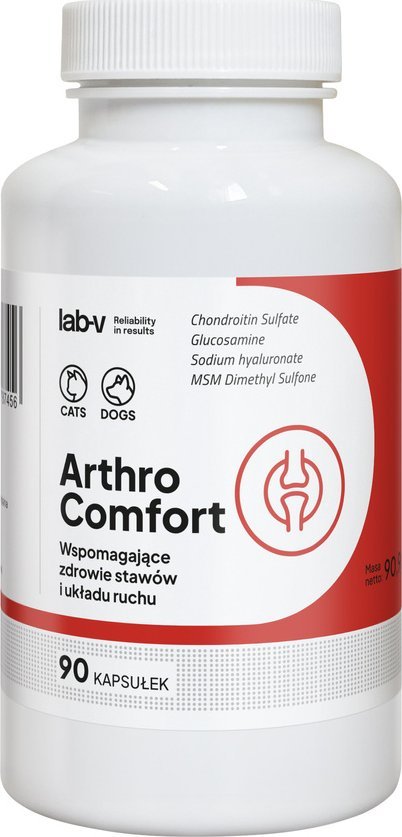 Lab-V LAB-V Arthro Comfort Kompleksowe wsparcie zdrowia stawów oraz układu ruchu dla psów i kotów 90 kapsułek