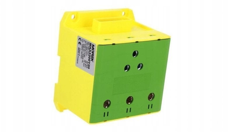 MOREK Złączka OTL300-3B żółto-zielony 3xAl/Cu95-300mm2 6x1x40 1000V/1500V Uniwersalny zacisk z wejściem na elastyczną szynę MAA3300Y20