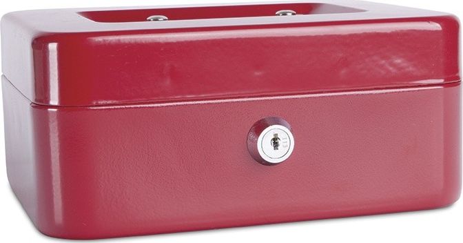 Donau Kasetka na pieniądze DONAU, średnia, 200x90x160mm, czerwona