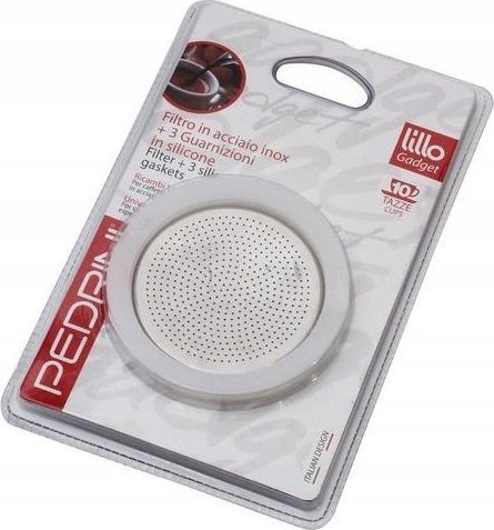 Pedrini Uszczelki silikonowe i sitko do kawiarek stalowych pojemność 10 espresso
