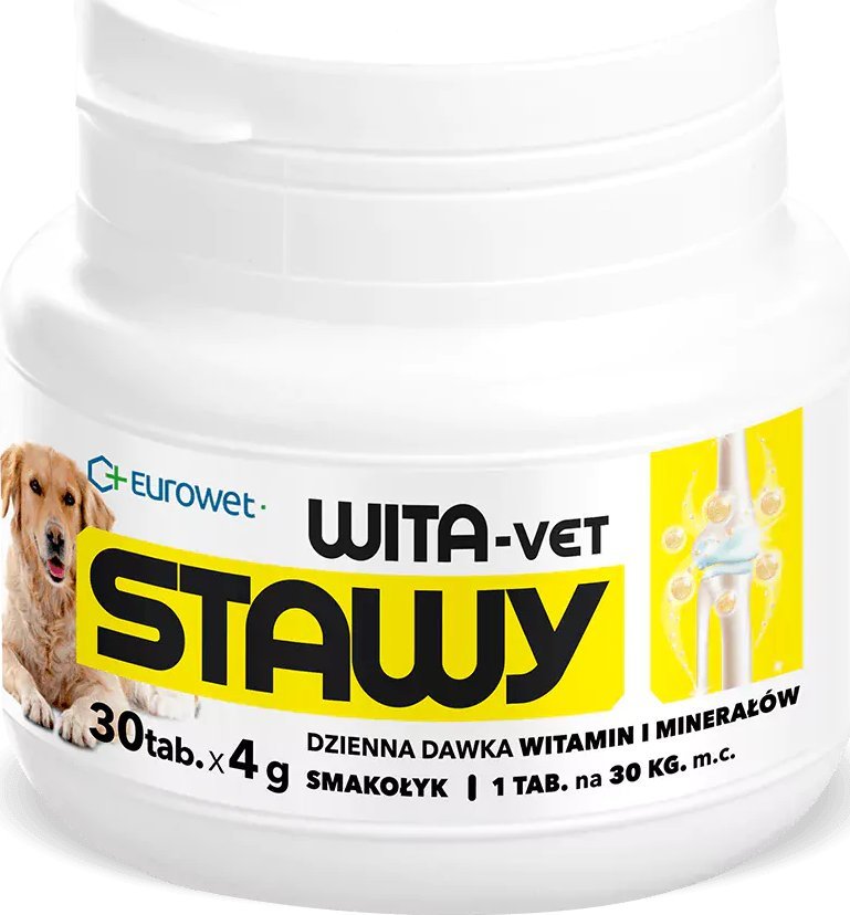 EUROWET WITA-VET STAWY DUŻE PSY 1tab/30kg 30tab. 4g