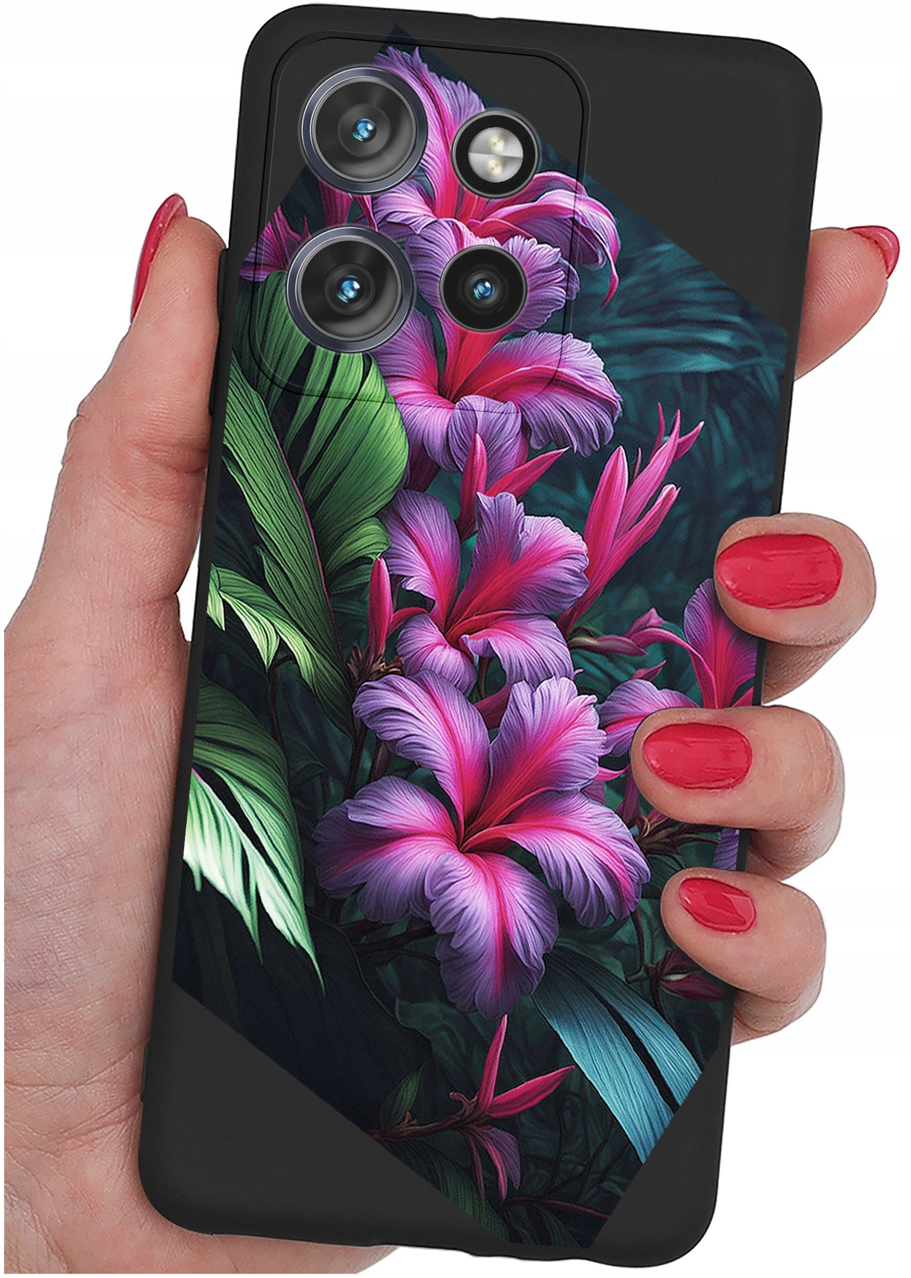 Etui do Motorola Moto EDGE 50 Neo WZORY |SILIKONOWE MATT CASE + SZKŁO 9H