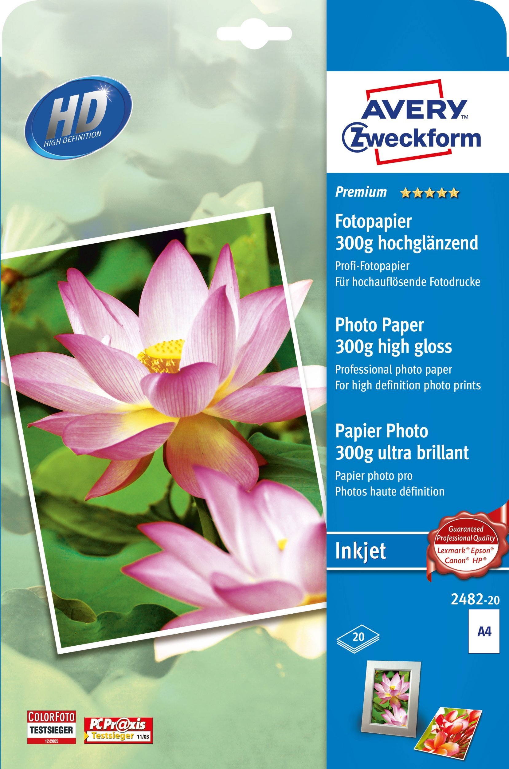Avery Zweckform Papier fotograficzny do drukarek atramentowych 300g/m2
