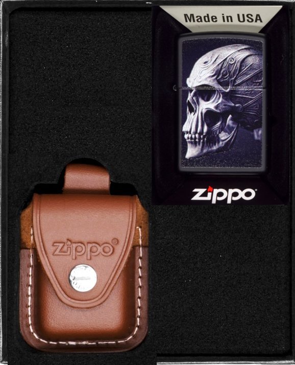 Zestaw ZIPPO Zapalniczka CYBERPUNKT SKULL Prezentowy No2