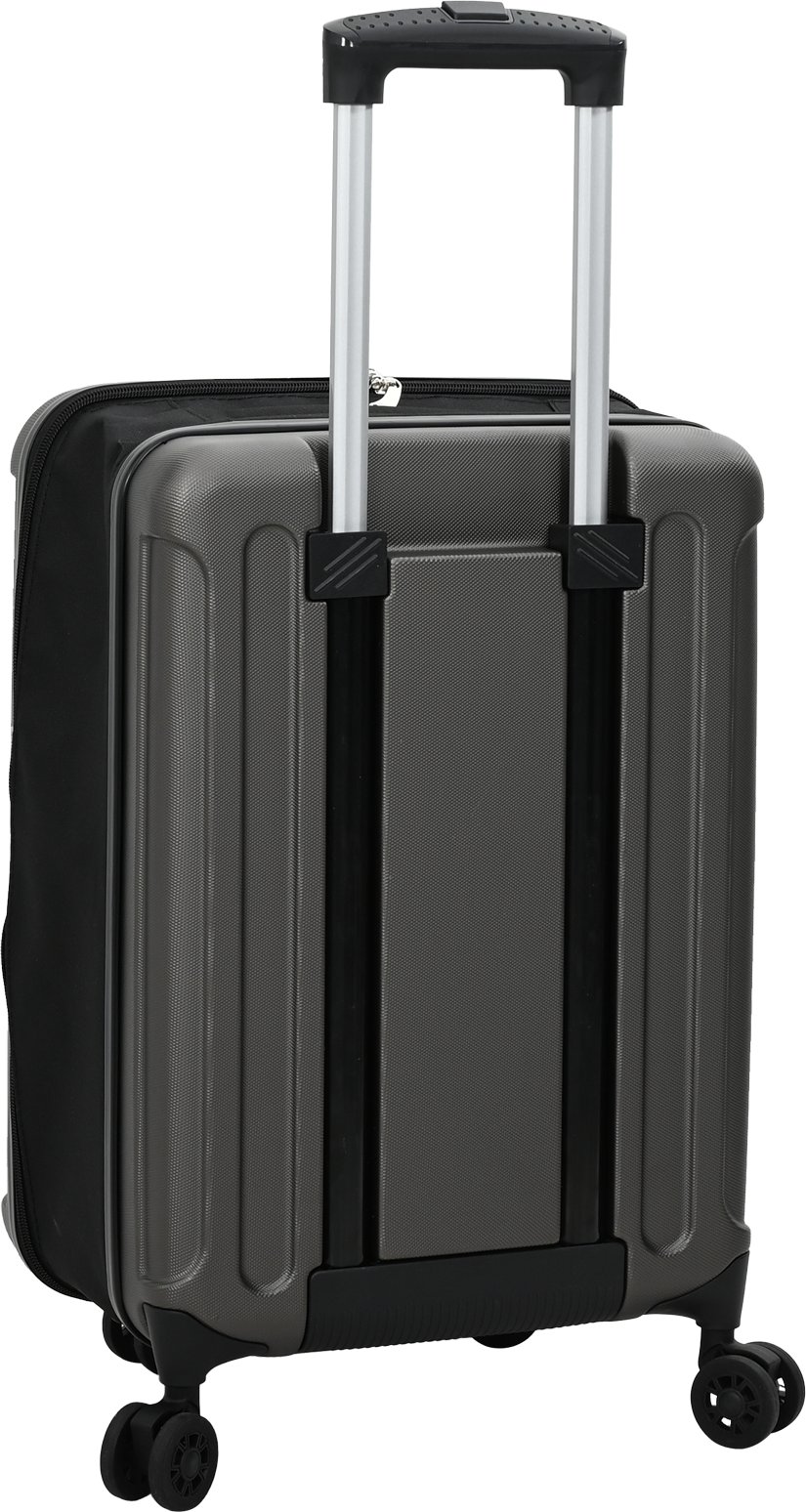 vidaXL Składana walizka twarda 20'' Czarna szara 34x23x55,5 cm ABS