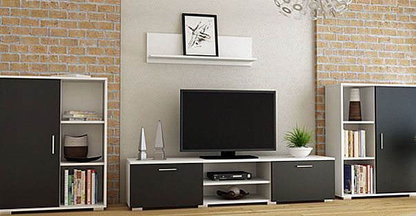 Elior Zestaw mebli Pixelo 3X - biało-czarny