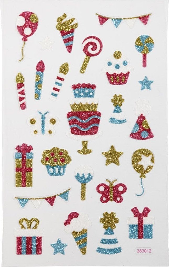 Naklejki Brokatowe Urodziny