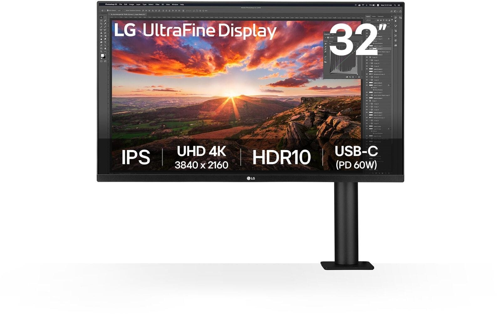 Monitor LG UltraWide 32UN880K-B Ergo