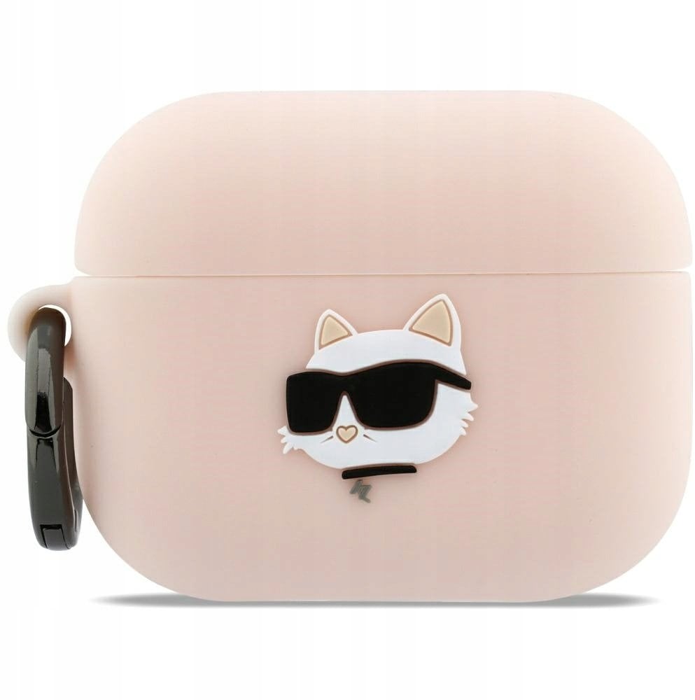 Karl Lagerfeld Etui Silicone Chaupette Head 3D do AirPods Pro 3 różowy