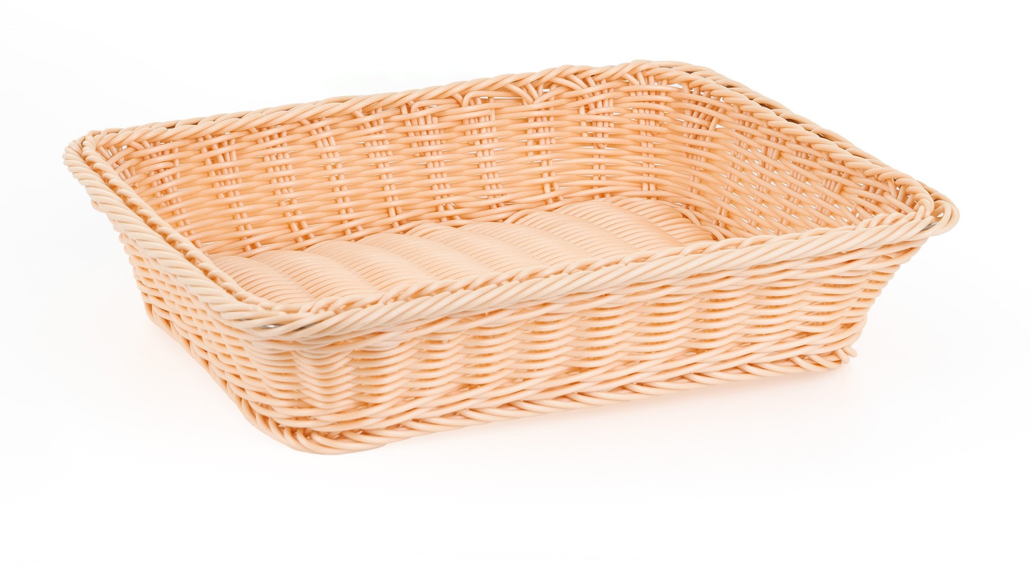 Koszyk prostokątny z polirattanu GN 1/2 325x265x65 mm, beżowy | TECHNICA, Gold Line