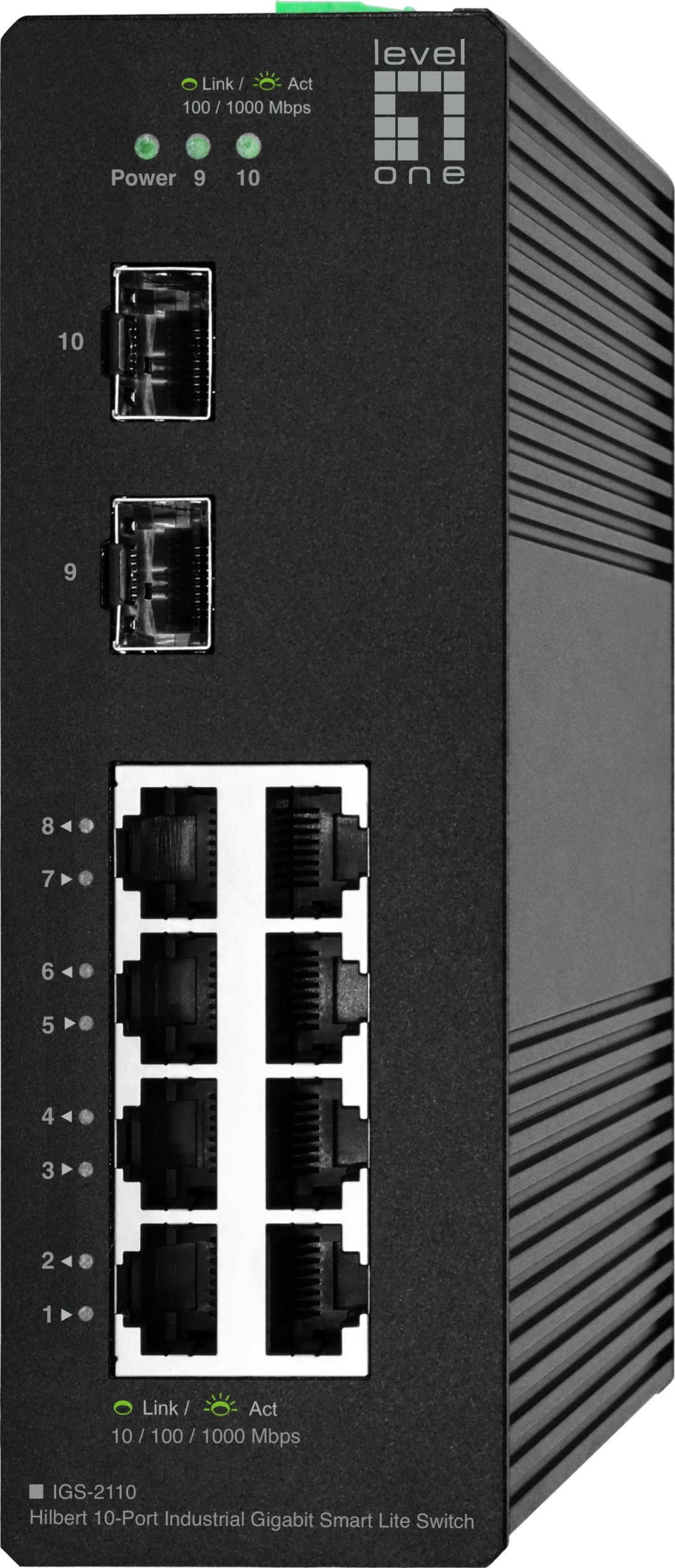 Switch LevelOne LevelOne Switch 10x GE IGS-2110 2xSFP, 8xRJ45 Ports sw