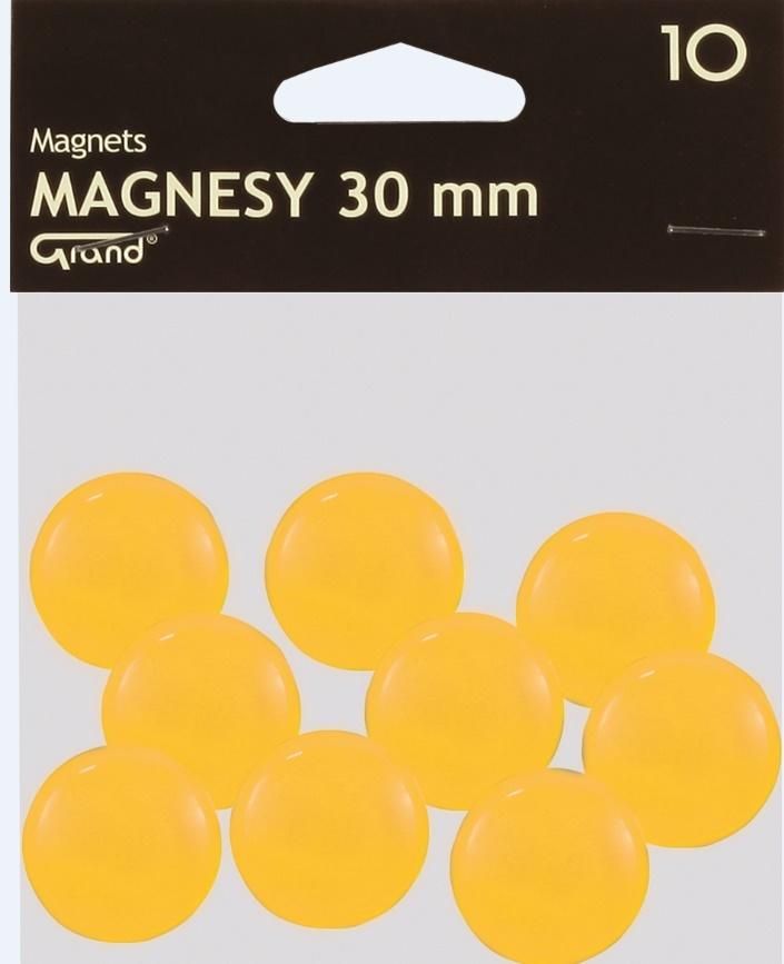 Grand Magnes 30mm żółty 10 sztuk