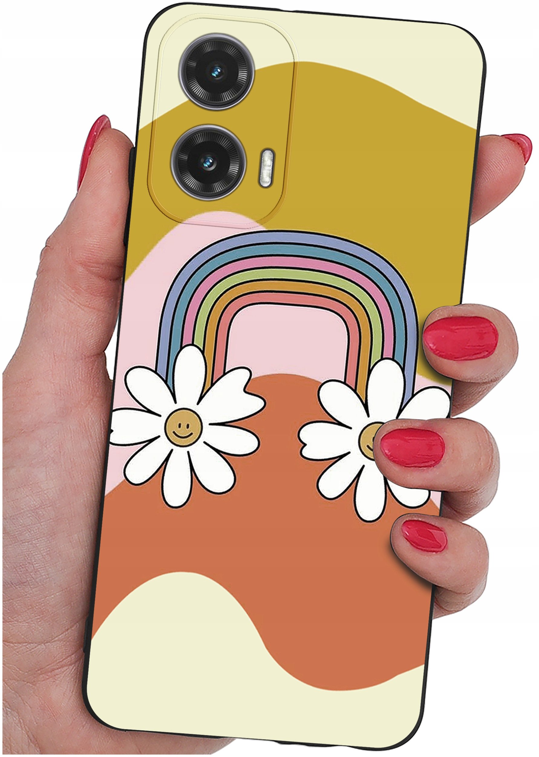 Etui do Motorola Moto G35 5G WZORY |SILIKONOWE MATT CASE + SZKŁO 9H