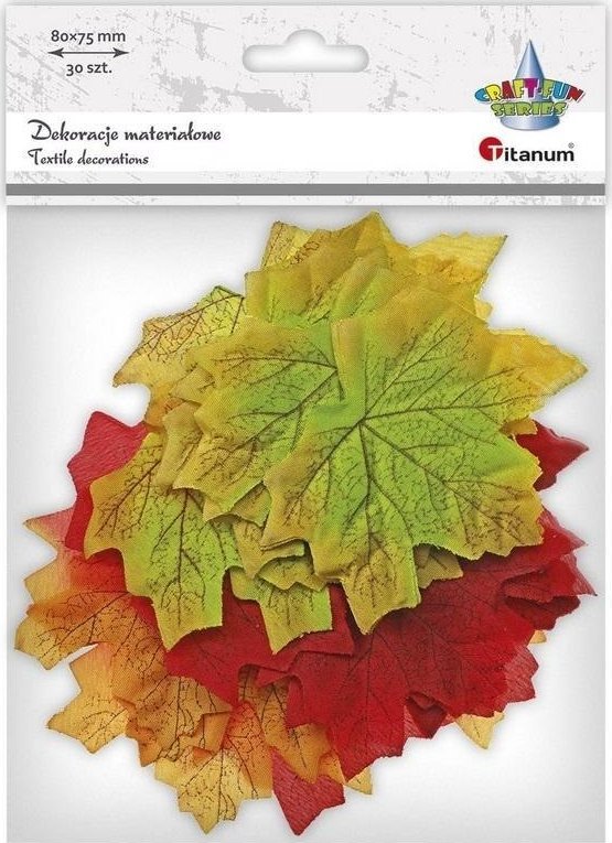 Materiałowe liście klonu 85x70mm 30szt