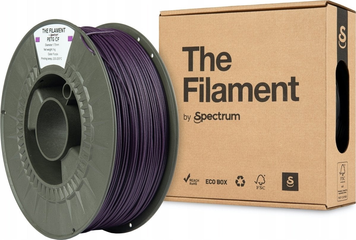 The Filament 3D filament, PETG CF, 1,75mm, 1000g, TF-24111, purpurowy