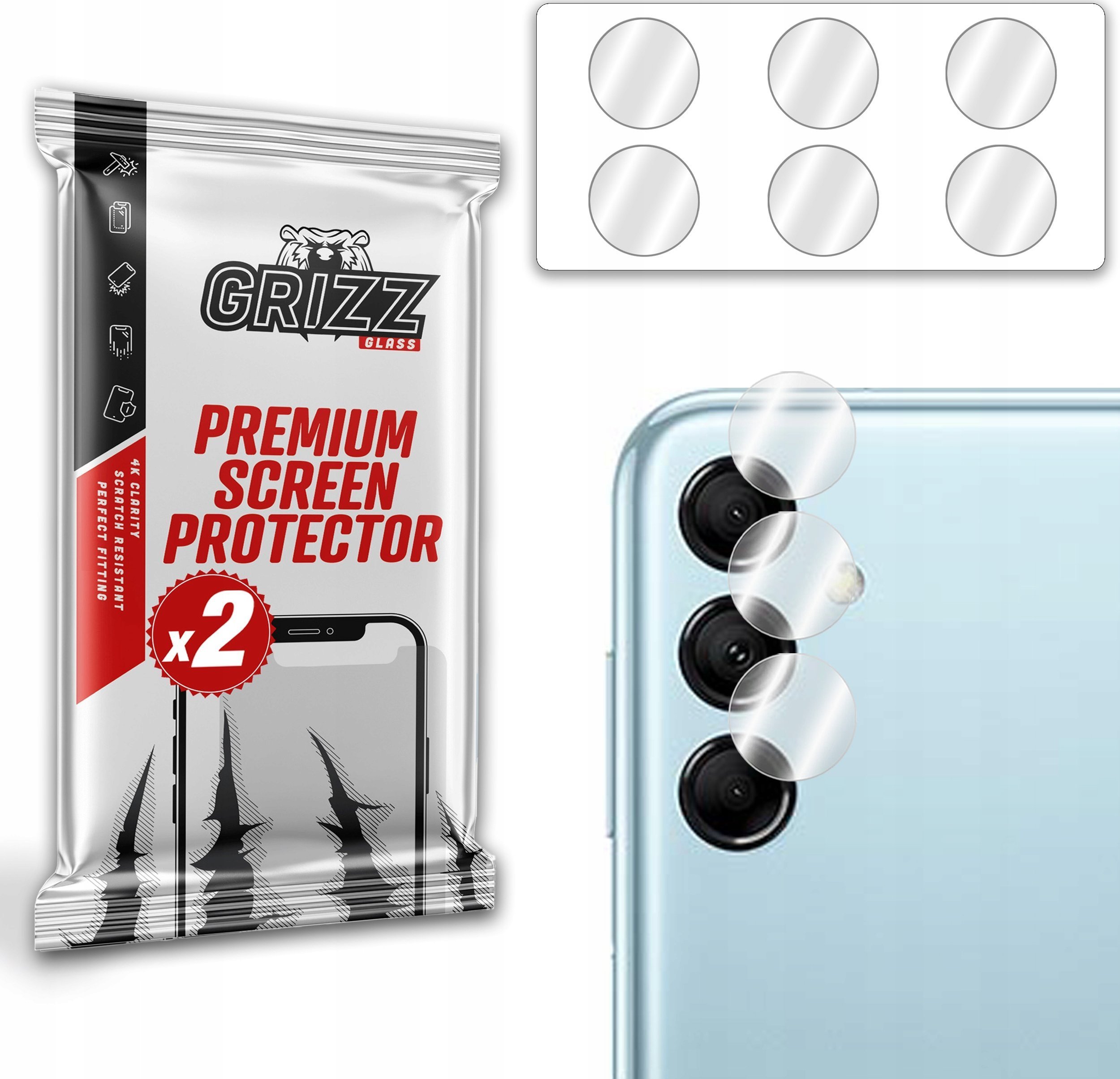 GrizzGlass Szkło na aparat GrizzGlass HybridGlass Camera Samsung Galaxy M14