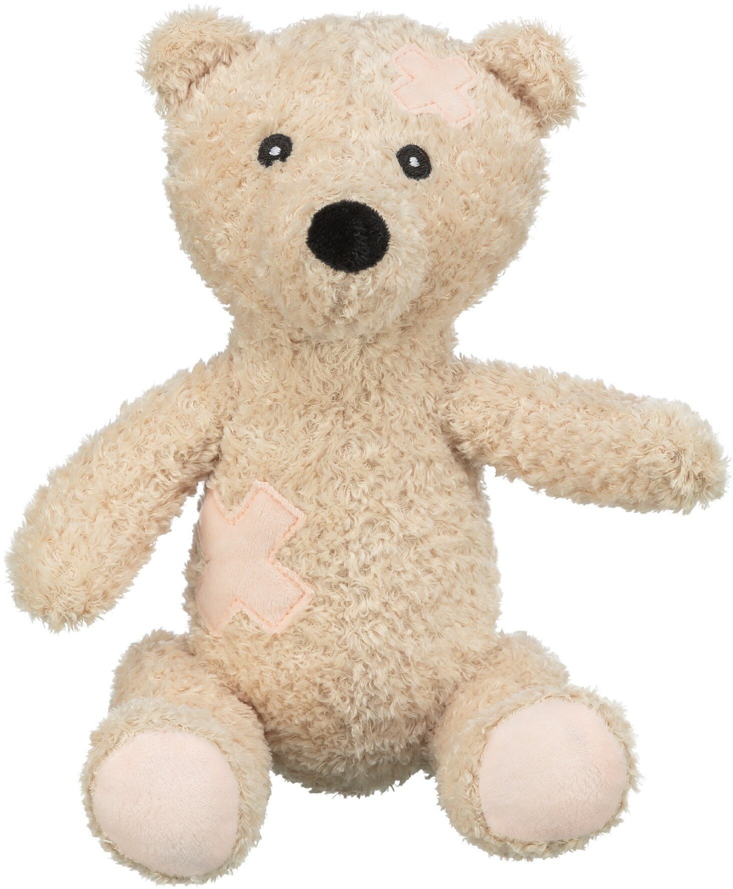 Miś, Światowy Dzień Zwierząt, zabawa, dla psa, plusz, beż/brąz, 27 cm