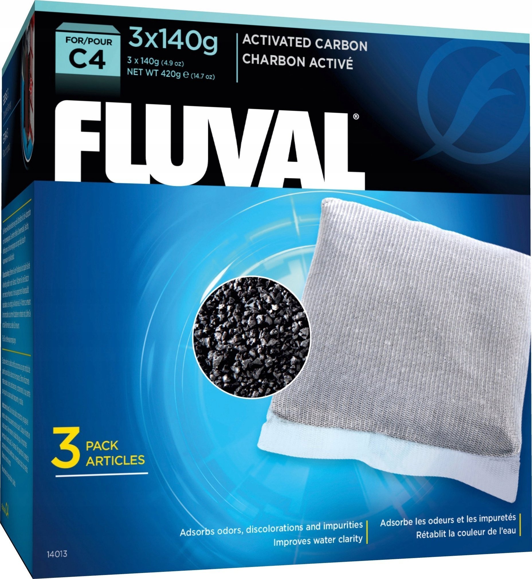 Fluval Wkład węglowy do filtra C4,3x140g