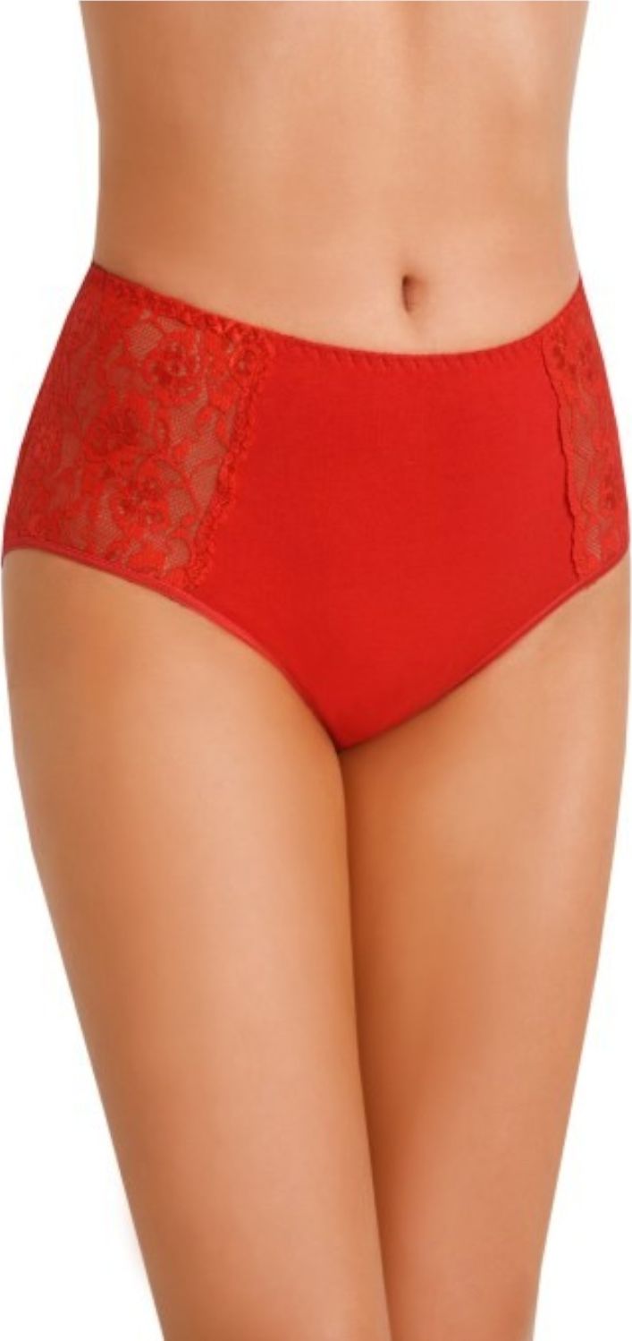 Teyli Majtki bawełniane wysokie Loren czerwone XS Czerwony