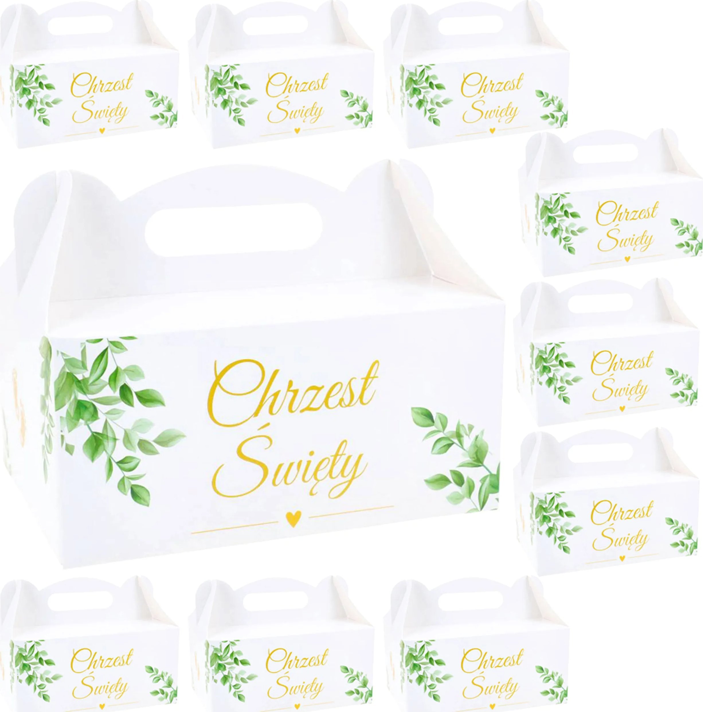 PUDEŁKO NA CIASTO CHRZEST ŚWIĘTY podziękowanie dla gości pudełka 10szt
