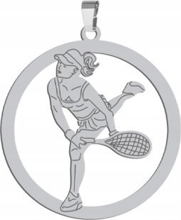 Radziszewska Jewellery Srebrna Zawieszka Tenisistka GRAWER GRATIS