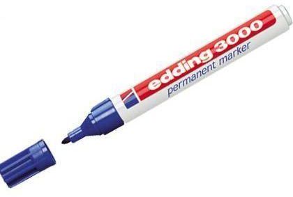 Edding Marker permanentny, okrągła końcówka 1,5-3MM niebieski (3000/003/N ED)