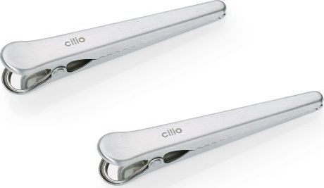 Cilio Klipsy Cilio do torebek, 2 szt., stal nierdzewna, 11,5 cm