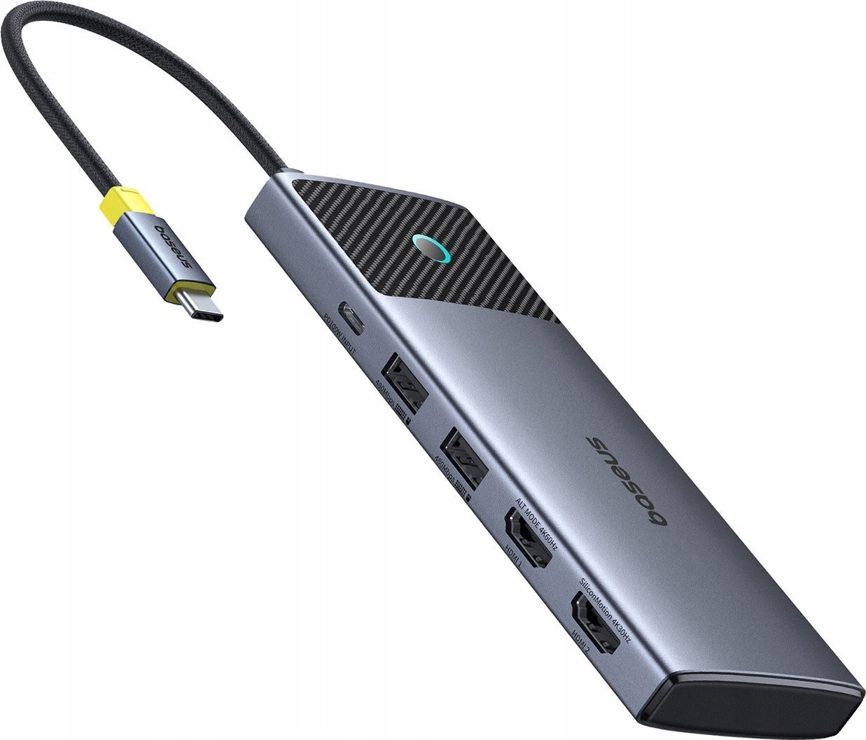 HUB USB Baseus HUB Baseus Metal Gleam Series II 7w1 USB-C - USB-C PD100W / 2x USB-A / 2x HDMI 4K / USB-A 3.0 / USB-C 3.0