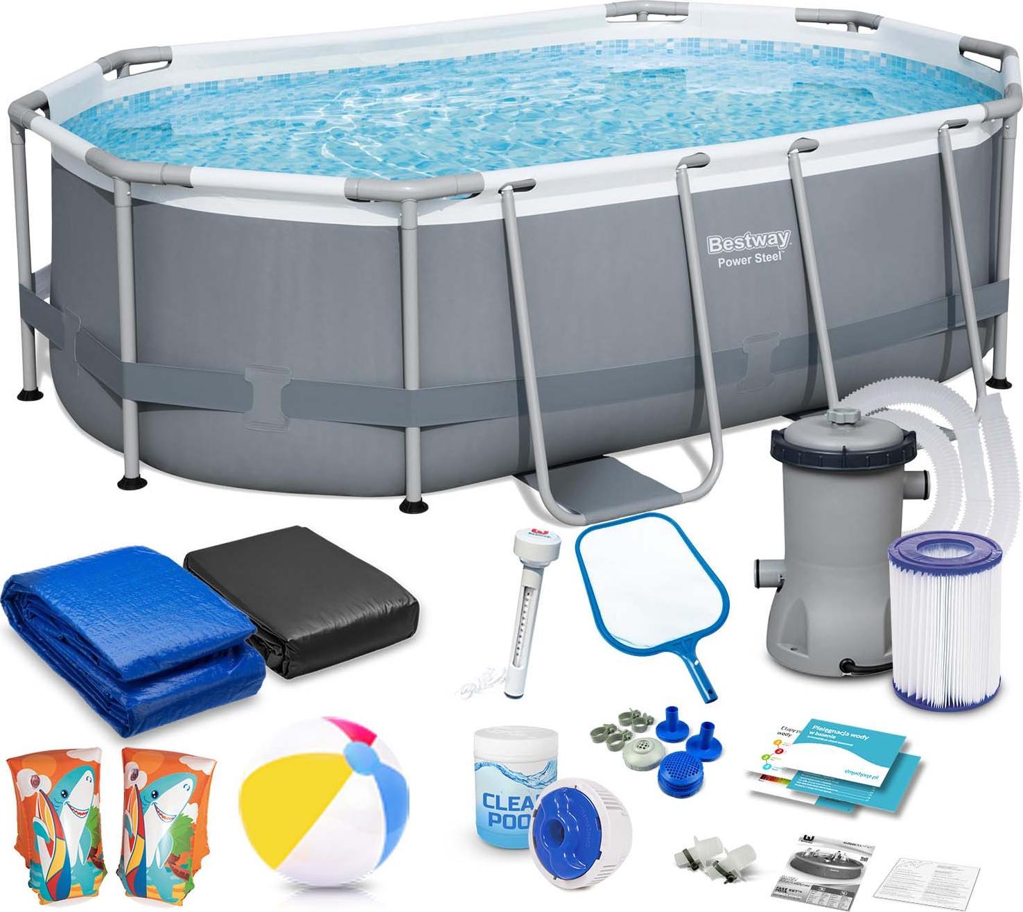 Bestway Basen stelażowy Power Steel 305x200cm 17w1 (5614A)