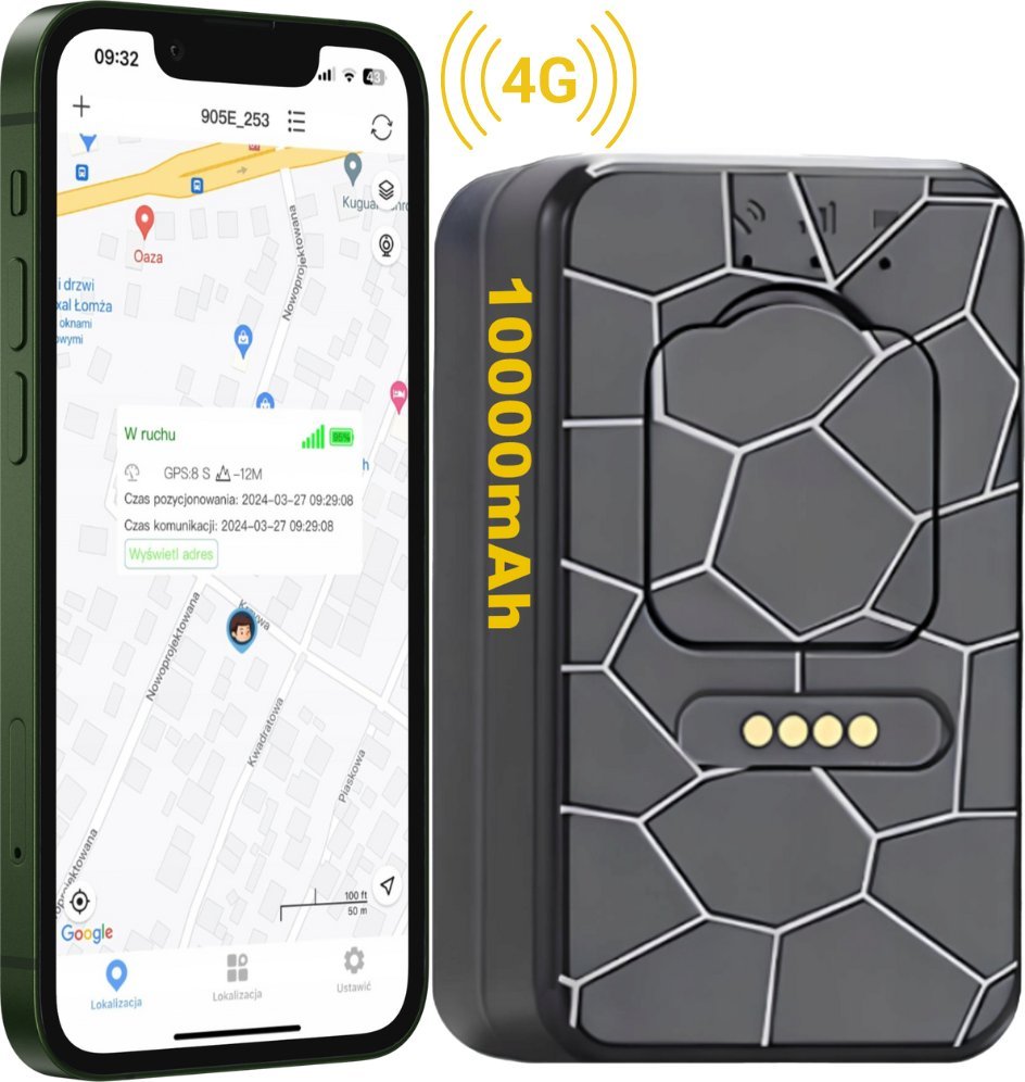 Moduł GPS Spreest LOKALIZATOR GPS 4G MINI DO POJAZDU ROWERU AUTA MAGNES TRACKER G50L 10000mAh
