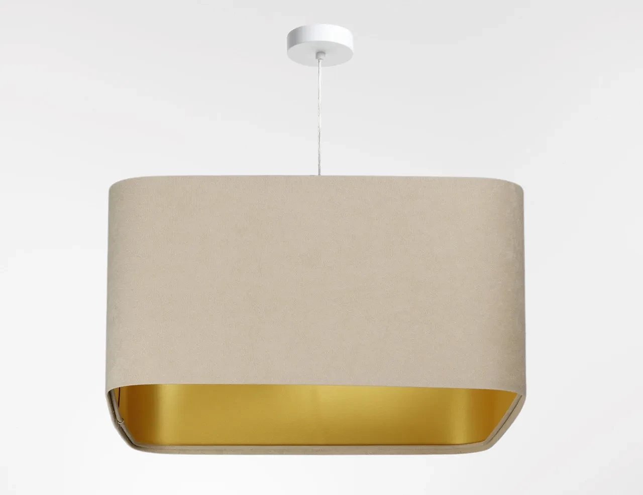 Lampa wisząca KWADRO SUE 40w25 beżowa/złota BPS KONCEPT