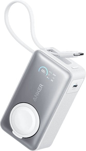 Anker MagGo Powerbank, Weiß, USB-C, Apple Watch, 10.000 mAh, A1657H21