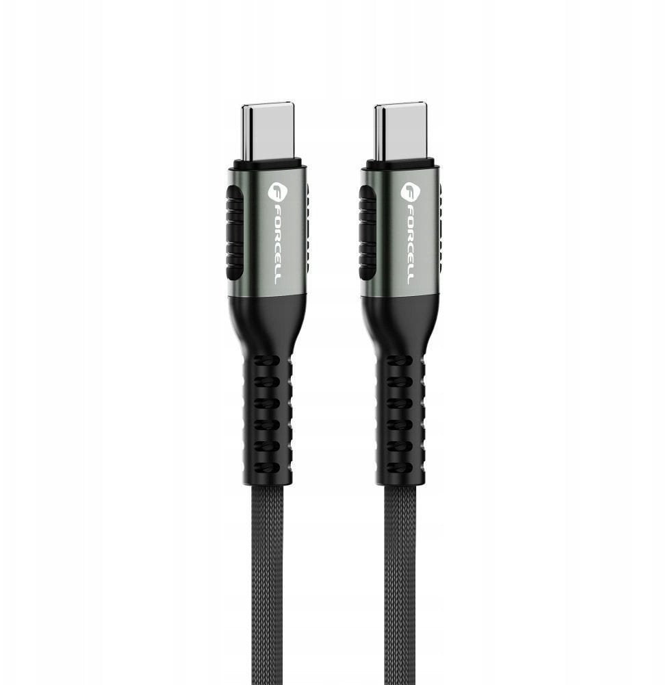 Kabel USB ForCell USB-C - USB-C 0.5 m Czarny