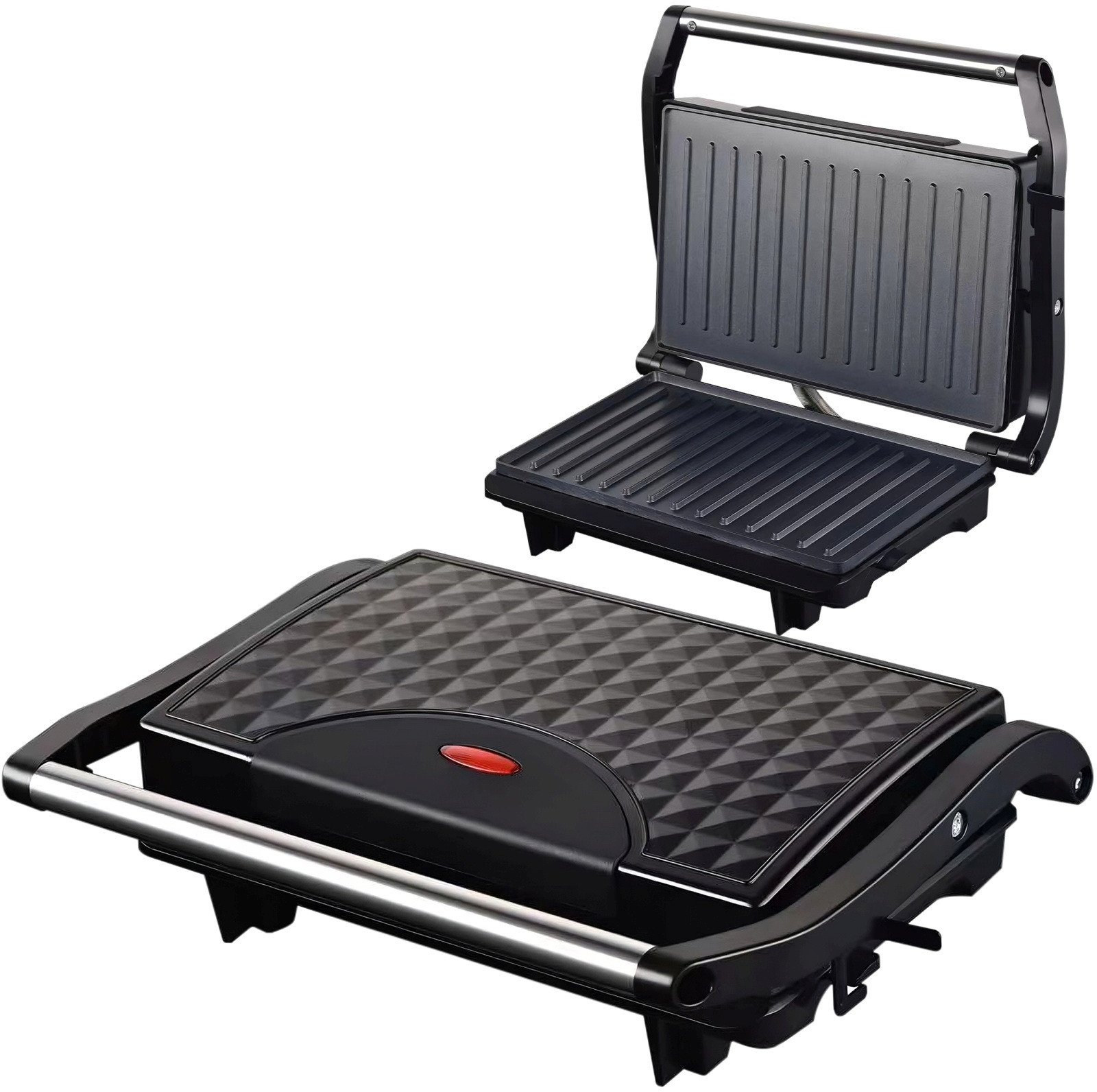 Grill elektryczny kontaktowy do panini mięsa warzyw 750 W Grill elektryczny kontaktowy do panini mięsa warzyw 750 W