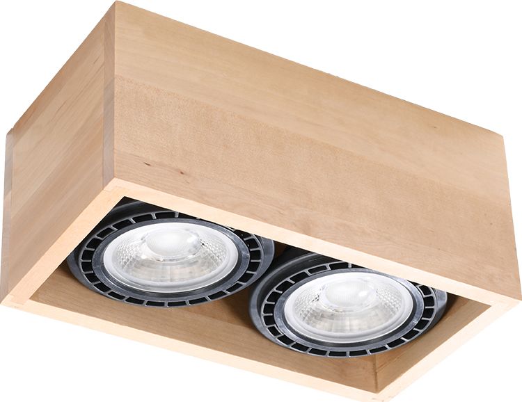 Lampa sufitowa Sollux Do sypialni lampa natynkowa LED Ready brązowa Sollux QUATRO 2 SL.0916