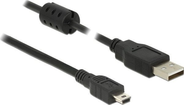 Kabel USB Delock USB-A - miniUSB 1.5 m Czarny (84913)