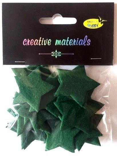 MFP paper Zielone filcowe gwiazdy 4cm 24szt