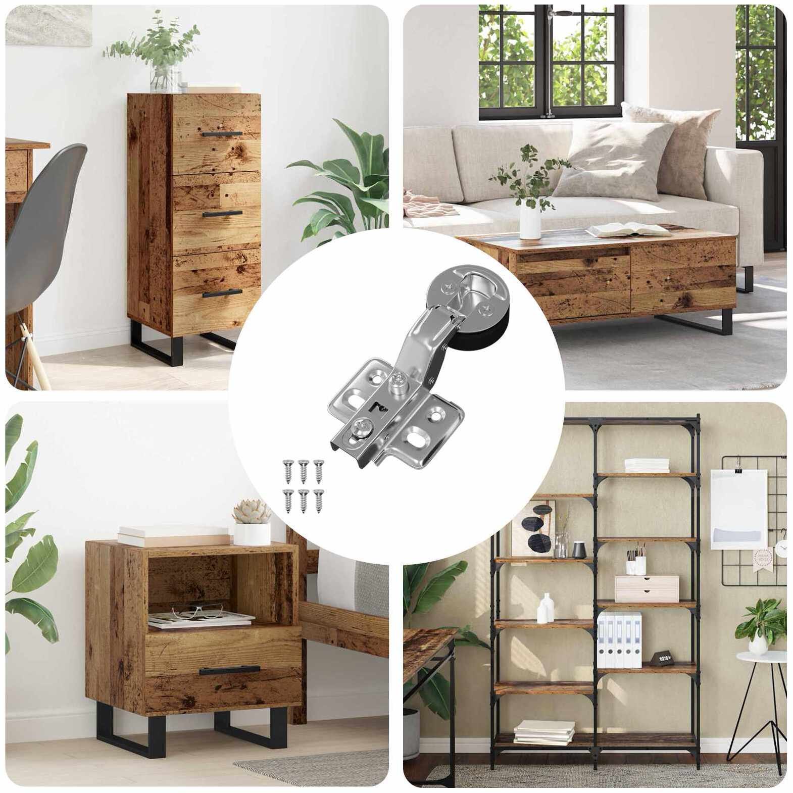 vidaXL Zawias 12 pcs Srebrny 0 Żelazo