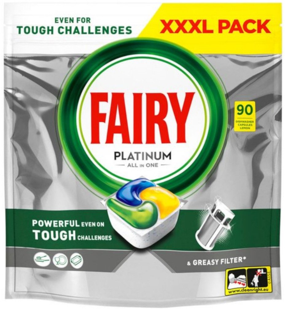 Kapsułki do zmywarki FAIRY Platinum All in One Lemon 90szt