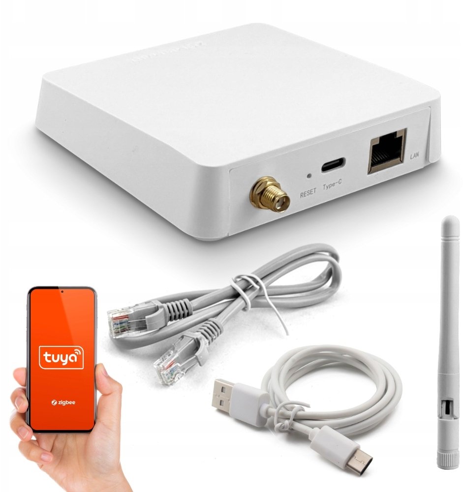 Bramka Zigbee Centrala Apple Home Mostek LAN RJ-45 Tuya Android