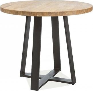 Signal STÓŁ VASCO LITY DĄB /CZARNY fi 80