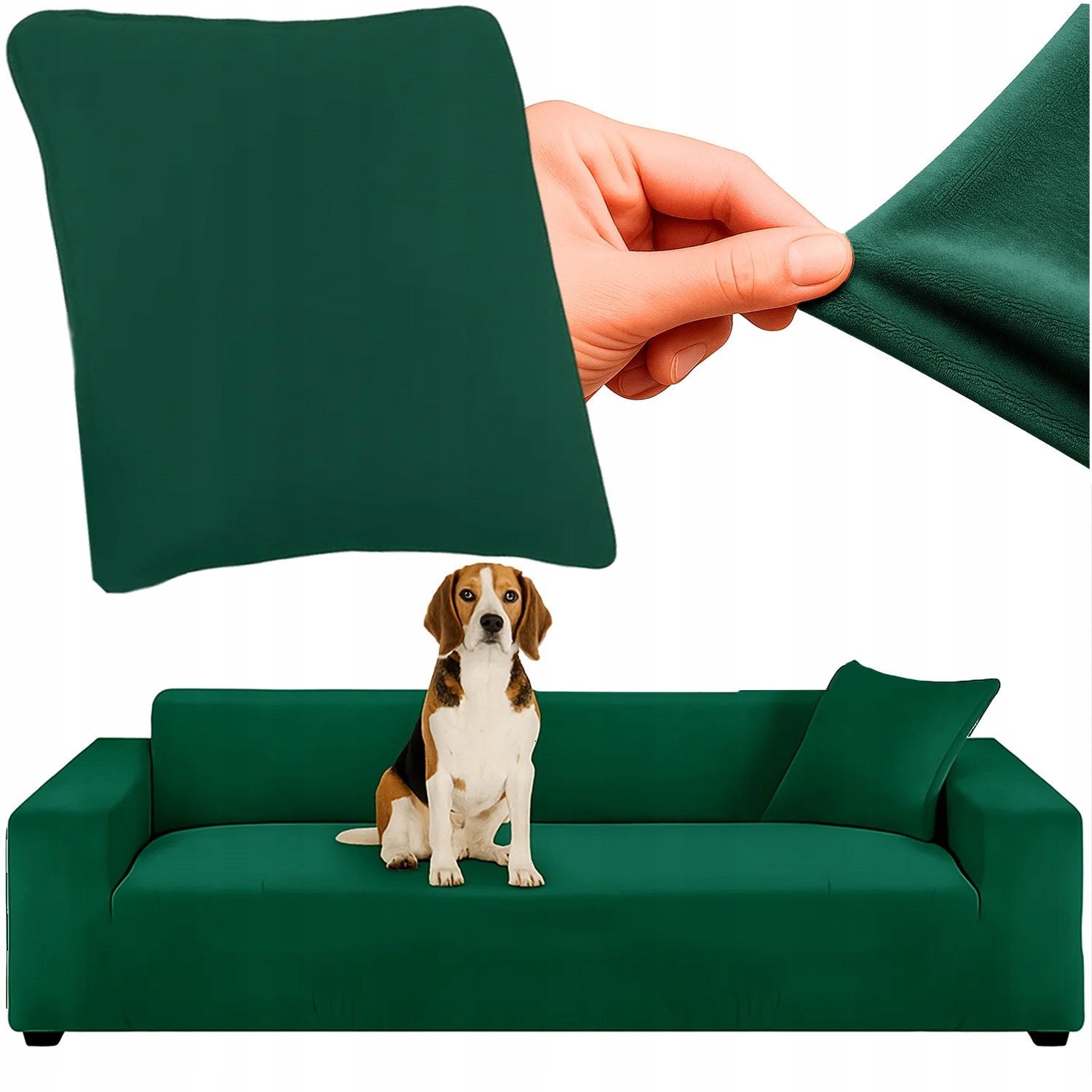 Pokrowiec na kanapę 190-230cm c.zieleń Ruhhy 26183