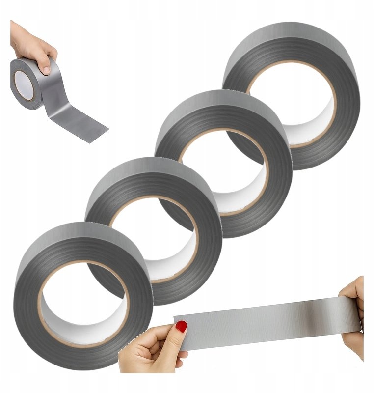 TAŚMA NAPRAWCZA KLEJĄCA ZBROJONA SZARA KANZA