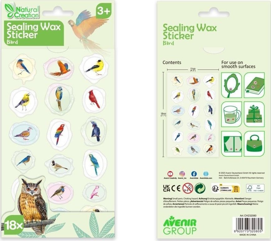 Naklejki woskowe - Ptaki