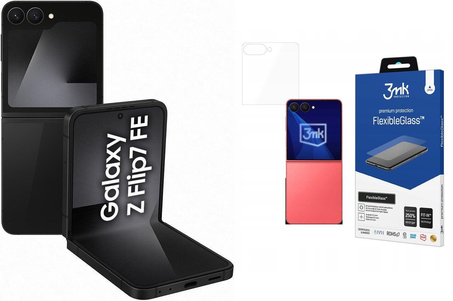 Smartfon Samsung Galaxy Z Flip7 FE 5G 8/128GB Czarny (SM-F761BZKGEUE) + FlexibleGlass